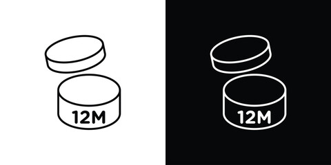 12M icon editable vector stroke for web designs