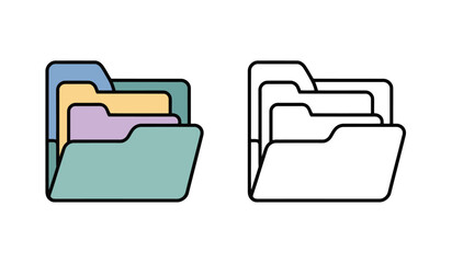 Folder Vector Illustration Organization File Icon Management