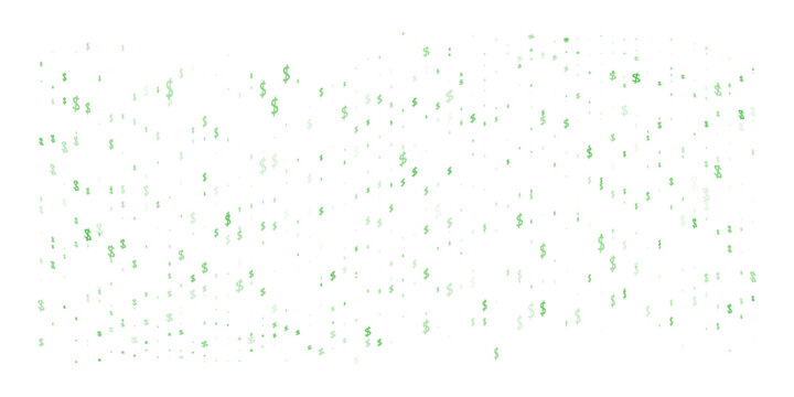 Dark Green vector background with signs of dollars. Modern geometrical abstract illustration with banking symbols. Smart design for your business advert of economic, wealth.