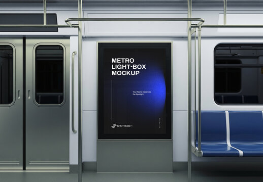 Metro Light Box Mockup Template