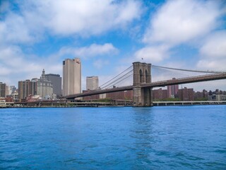 conic Brooklyn Bridge, a renowned landmark in New York City