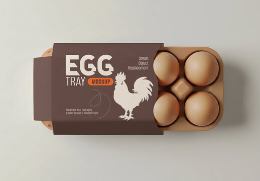 Egg Tray Packaging Mockup Template