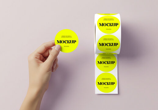 Sticker Roll Mockup
