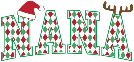 Christmas Nana Grandma Varsity Vintage