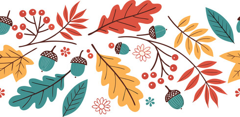 Beautiful romantic flower collection vector illustration of colorful floral collection featuring various flowers, leaves, and branches in flat modern style.