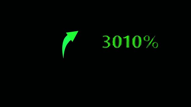 Abstract 0-6000 Share arrow icon for digital communication. share icon on black 4k  background.
