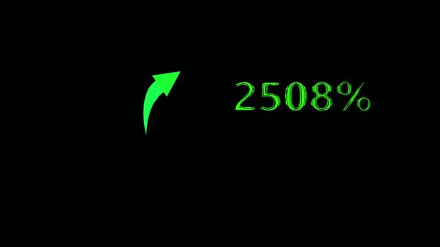Abstract 0-5000 Share arrow icon for digital communication. share icon on black 4k  background.