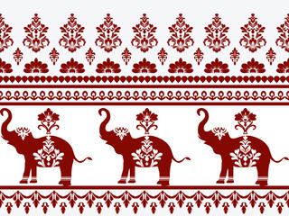 Elephant Thai pattern. Elephant Thai pattern can be used in fabric design for clothing, textile, wrapping, pant, background, wallpaper, carpet, shirt
