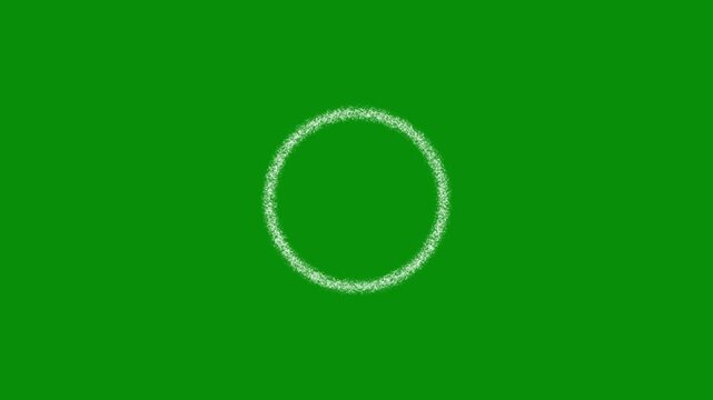 Cartoon animated explosion FX 4K showing circle blast fireworks, shockwave, energy burst, puff of smoke, and glowing ellipse on green screen, perfect for cartoon game motion graphics effects.
