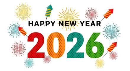 2026 happy new year text effect design
