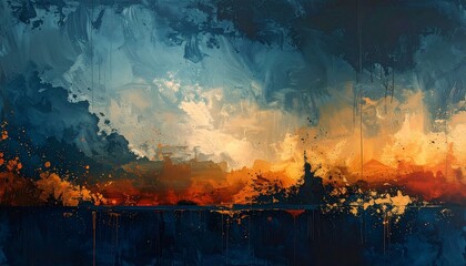 Abstract artwork showing vibrant colors with brushstrokes conveying an emotional atmosphere