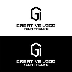 creative letter logo gq design vector