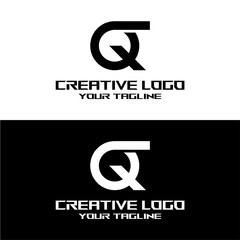 Fototapeta premium creative letter logo gq design vector