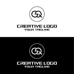 creative letter logo gq design vector