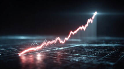Dynamic Growth Trend Visualizing Stock Market Performance with Abstract Data Analytics and Technology Elements for Financial Analysis
