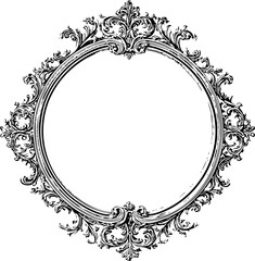 Vintage Ornate Frame SVG Bundle, Baroque Decorative Border PNG, Antique Frame Clipart for Invitations and Crafts