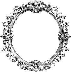 Vintage Ornate Frame SVG Bundle, Baroque Decorative Border PNG, Antique Frame Clipart for Invitations and Crafts