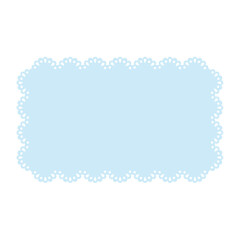 Simple blue lace frame, tag, label