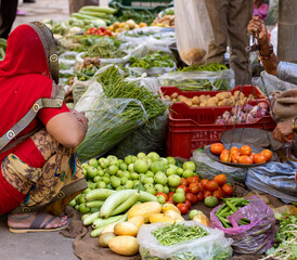 Vegetables in Indian street market