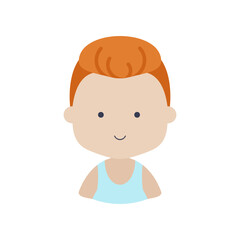 Man boy character face avatar vector icon