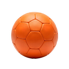  Orange soccer ball or handball, isolated on a transparent background. Sports equipment PNG.