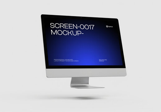 Floating Laptop Screen Mockup