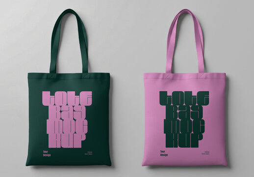 Two Tote Bag Mockup Set