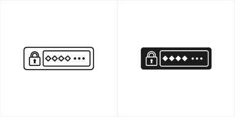 Password input field with lock icon