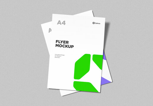 A4 Flyer Mockup Set