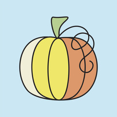 Autumn Harvest Pumpkin Vector icon