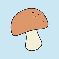 Forest Mushroom Outline vector Icon