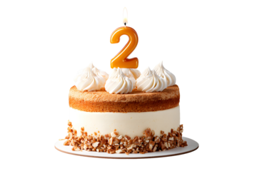 Birthday cake with candles-numbers transparent background for designers, marketers and IT professionals. Popular illustration, object, texture. Food, flowers, natural space for text. Positive.