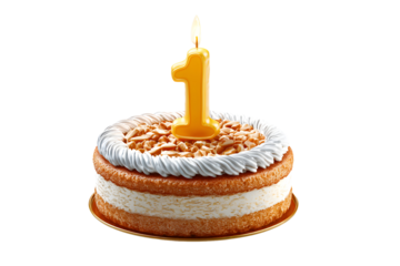 Birthday cake with candles-numbers transparent background for designers, marketers and IT professionals. Popular illustration, object, texture. Food, flowers, natural space for text. Positive.