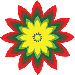 abstract flower vector illustration.collourful flower vector.
