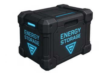 Sci-fi energy storage container futuristic resource crate