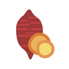 Sweet Potato isolated vector icon. Vegetable sign