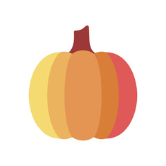 Pumpkin isolated vector icon. Vegetable sign