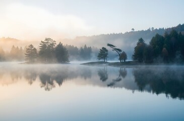 morning mist on the lake