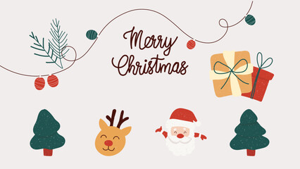 눈 질감이 표현된 크리스마스