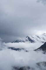 snow covered mountains