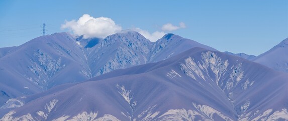 snow covered mountains