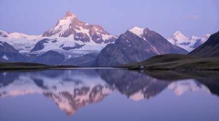 mountain lake reflection