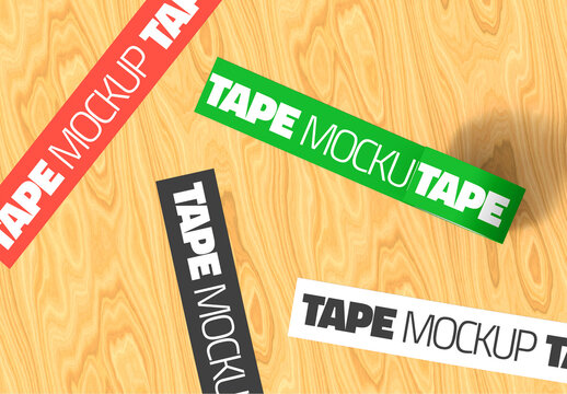 Adhesive Roll Tape Mockup Set