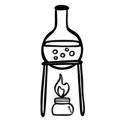 Science Tools Doodle Outline