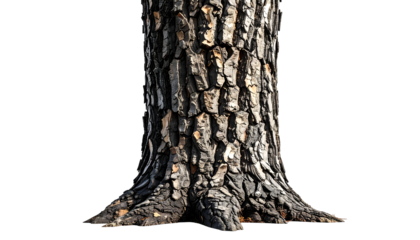 Tree trunk with transparent background