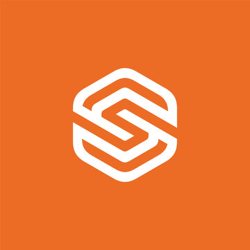 Hexagon Geometric Initial Letter S Logo Design Vector Template