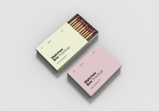 Saftey Matche Box Mockup