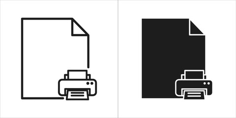 Document icon with a printer at the bottom