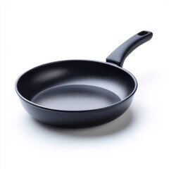 Black Non-Stick Frying Pan with Smooth Interior Surface for Kitchen Cooking Utensils and Culinary Preparation
