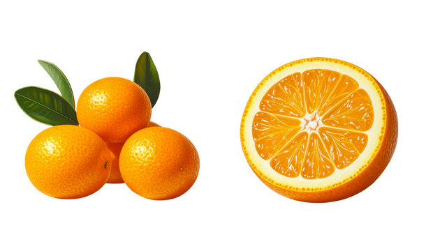 Two Kumquat Fruit Variations &ndash; isolated on transparent background